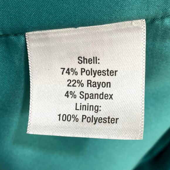 Norm Thompson Blazer Women's Size Large Green One Botton Suit Career Job Church - Picture 4 of 9